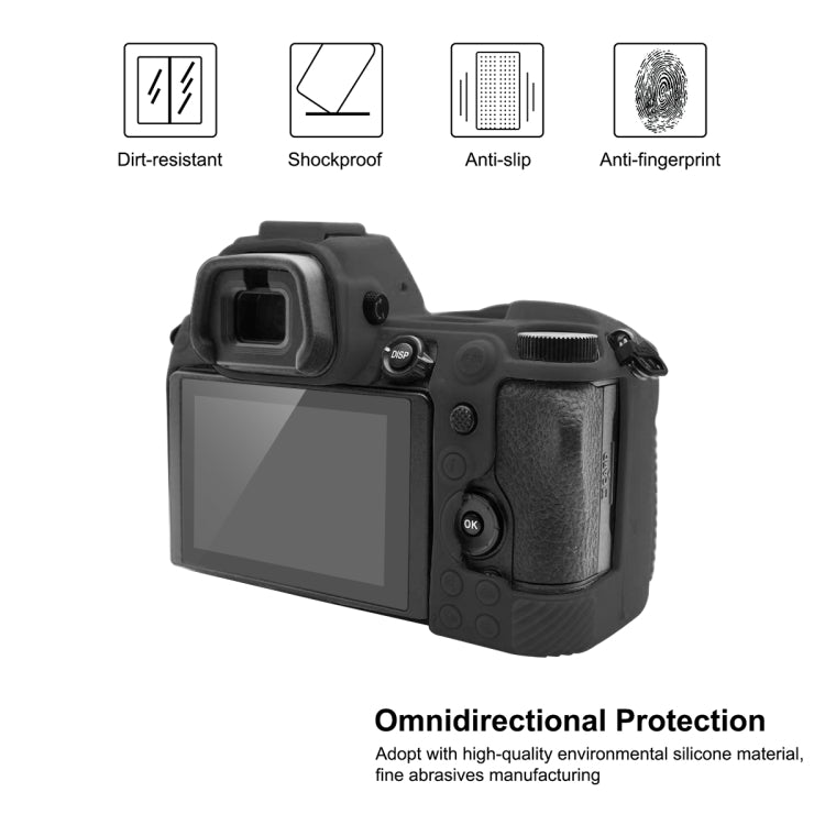 PULUZ Soft Silicone Protective Case for Nikon Z6 II(Black) - Camera Accessories by PULUZ | Online Shopping UK | buy2fix