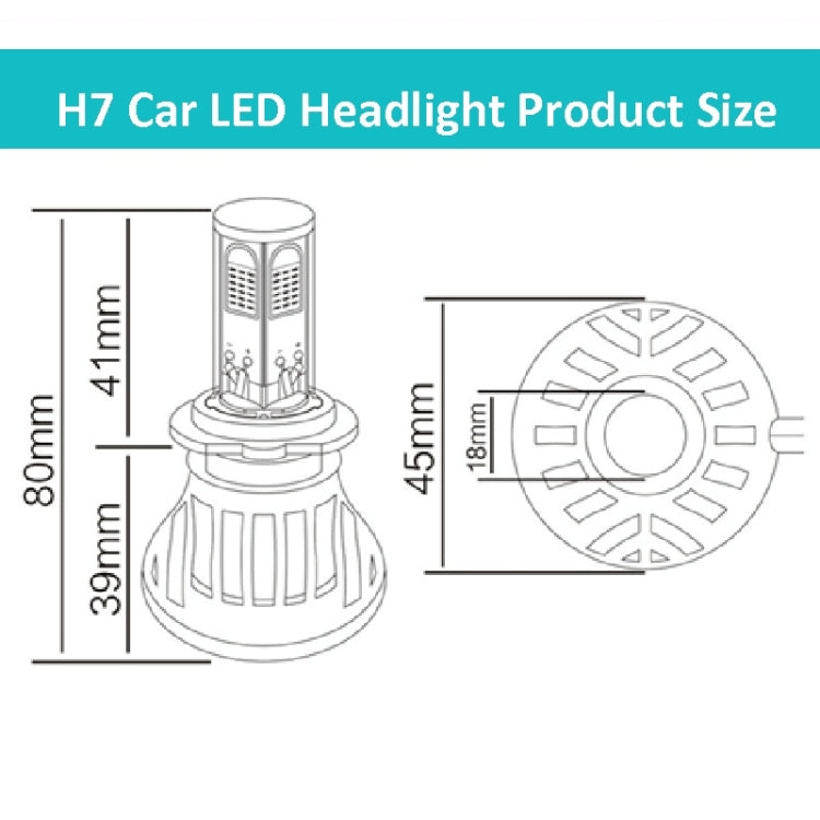 2 PCS H7-5HL-40W 4000lm / 6000K Car LED Headlight, White Light, DC 9-36V - In Car by buy2fix | Online Shopping UK | buy2fix