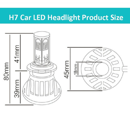 2 PCS H7-5HL-40W 4000lm / 6000K Car LED Headlight, White Light, DC 9-36V - In Car by buy2fix | Online Shopping UK | buy2fix