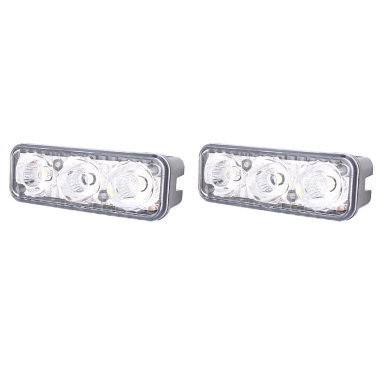 2 PCS MZ 9W 540LM 6500K 3-LED White Light Wired Car Daytime Running Light Fog Lamp, DC12-24V,Light Wire: 15cm - In Car by buy2fix | Online Shopping UK | buy2fix