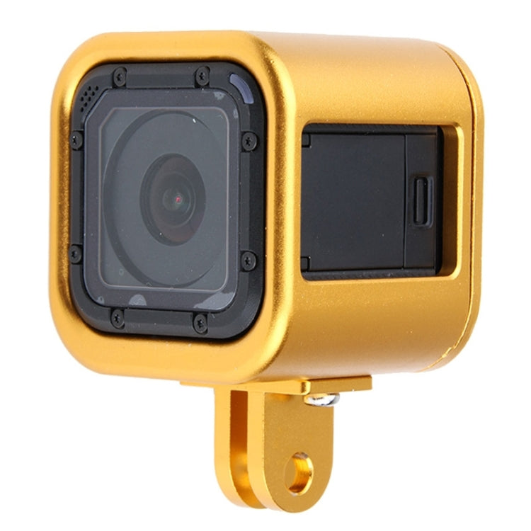 Housing Shell CNC Aluminum Alloy Protective Cage with Insurance Back Cover for GoPro HERO5 Session /HERO4 Session /HERO Session(Gold) - DJI & GoPro Accessories by buy2fix | Online Shopping UK | buy2fix