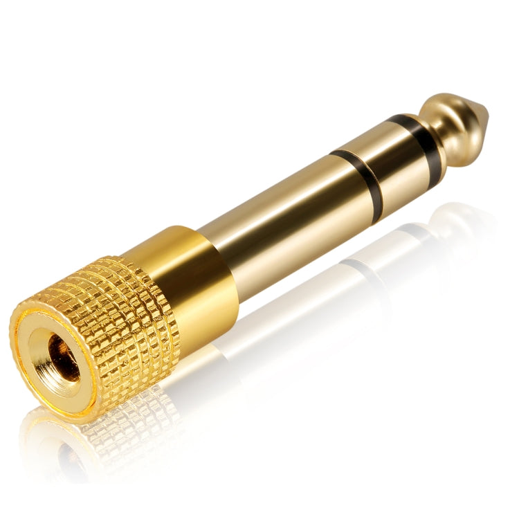 Gold Plated 6.35mm Male to 3.5mm Stereo Jack Adaptor Socket Adapter - Audio Adapter by buy2fix | Online Shopping UK | buy2fix