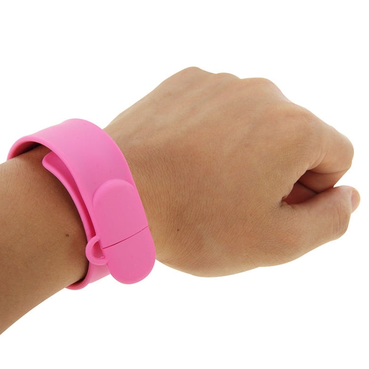 Silicone Bracelet USB Flash Disk with 32GB Memory(Pink) - USB Flash Drives by buy2fix | Online Shopping UK | buy2fix