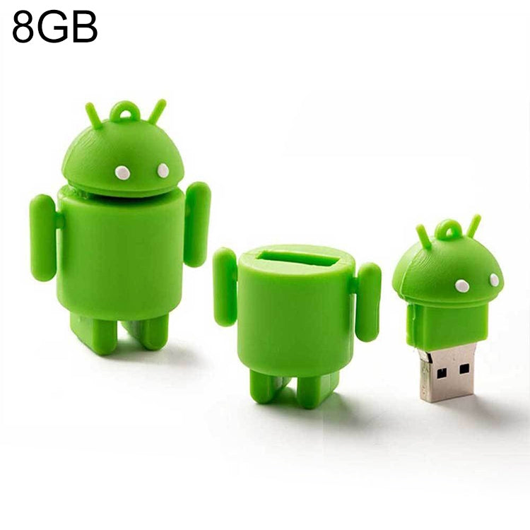 8GB Android Robot Style USB Flash Disk (Green) -  by buy2fix | Online Shopping UK | buy2fix