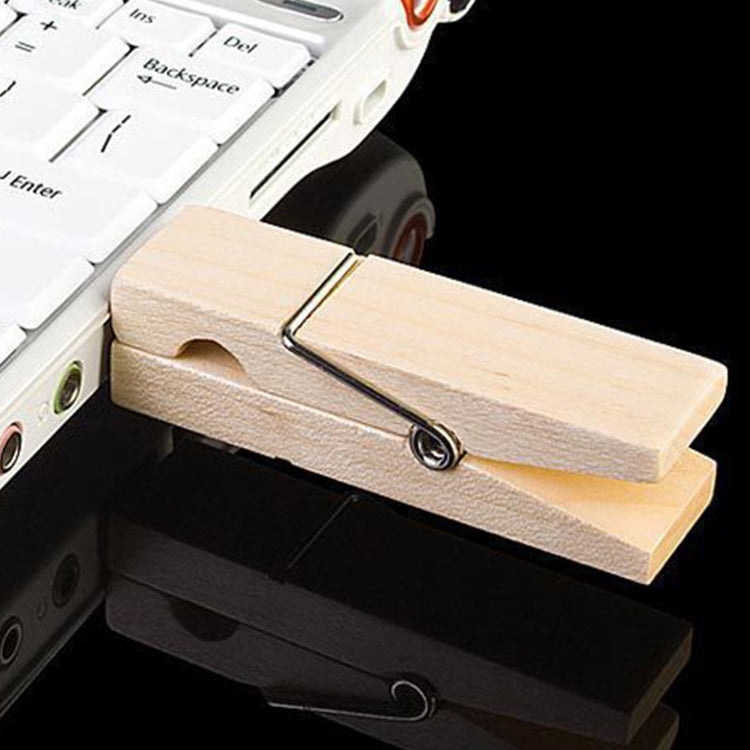 2 GB Wood Clip Style USB Flash Disk - USB Flash Drives by buy2fix | Online Shopping UK | buy2fix