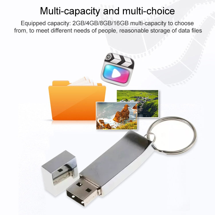 Metallic on Key Ring Style USB 2.0 Flash Disk (2GB) - Computer & Networking by buy2fix | Online Shopping UK | buy2fix