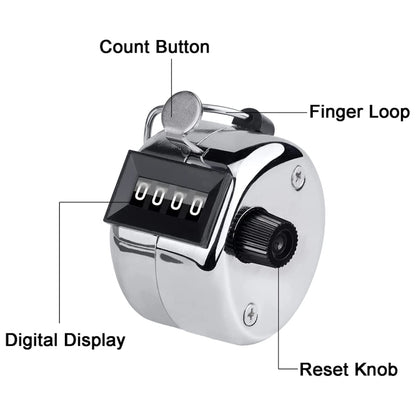 Retro Style 0.8 inch 4-digit Screen Mechanical Manual Metal Counter - Others by buy2fix | Online Shopping UK | buy2fix