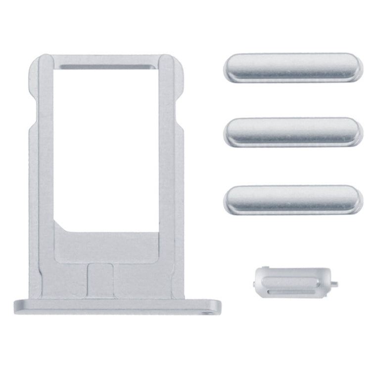 5 in 1 for iPhone 6 (Back Cover + Card Tray + Volume Control Key + Power Button + Mute Switch Vibrator Key) Full Assembly Housing Cover(Silver) - Repair & Spare Parts by buy2fix | Online Shopping UK | buy2fix