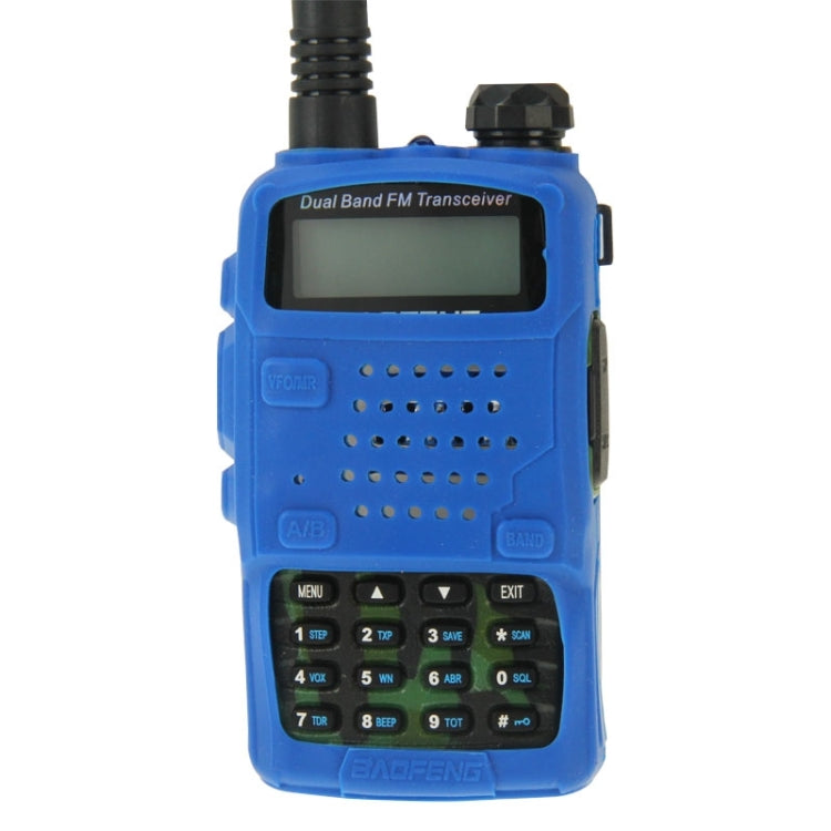 Pure Color Silicone Case for UV-5R Series Walkie Talkies(Blue) - Consumer Electronics by buy2fix | Online Shopping UK | buy2fix