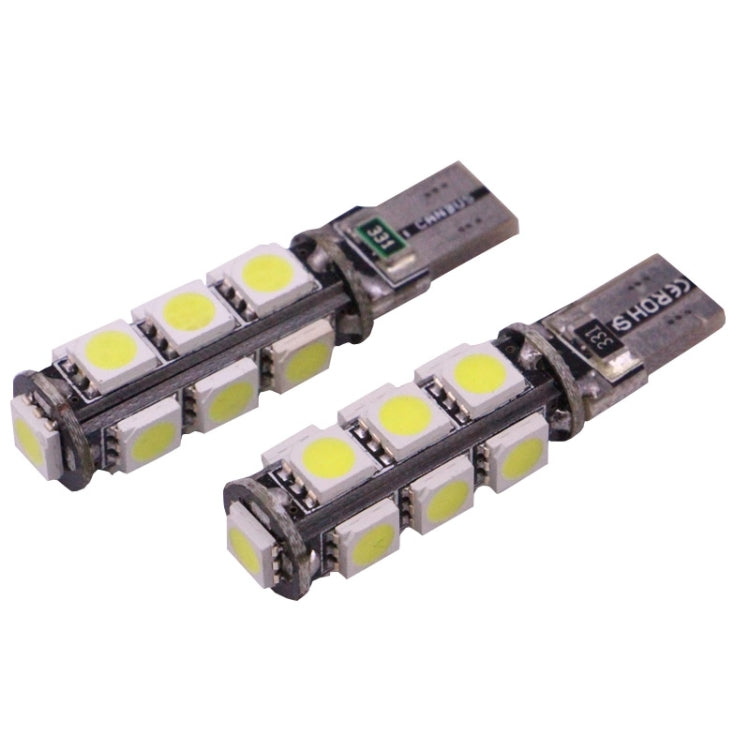 2 PCS T10 2.5W White 13 LED 5050 SMD CANBUS Car Signal Light Bulb - In Car by buy2fix | Online Shopping UK | buy2fix
