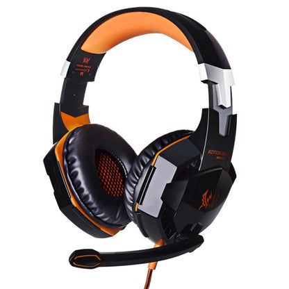 EACH G2000 Over-ear Stereo Bass Gaming Headset with Mic & LED Light for Computer, Cable Length: 2.2m(Orange) - Multimedia Headset by KOTION EACH | Online Shopping UK | buy2fix