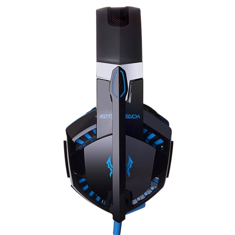 EACH G2000 Over-ear Stereo Bass Gaming Headset with Mic & LED Light for Computer, Cable Length: 2.2m(Blue) - Multimedia Headset by KOTION EACH | Online Shopping UK | buy2fix