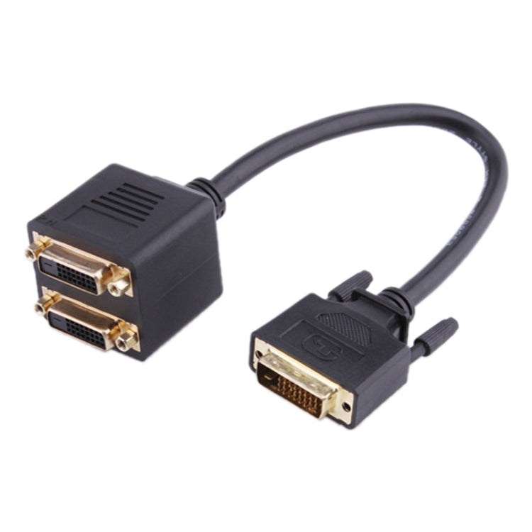 24+1 DVI Male to 2 DVI Female Cable Adapter, Length: 30cm - Computer & Networking by buy2fix | Online Shopping UK | buy2fix