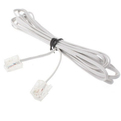 4 Core RJ11 to RJ11 Telephone cable, Length: 5m -  by buy2fix | Online Shopping UK | buy2fix