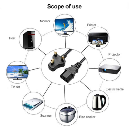 Small UK Power Cord, Cable Length: 1.2m - Power Cord by buy2fix | Online Shopping UK | buy2fix