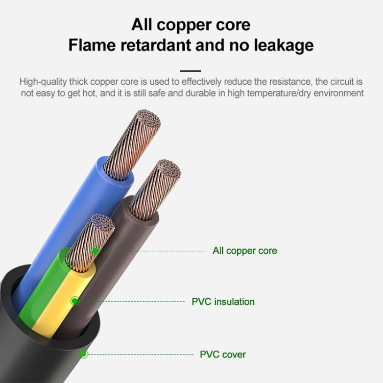 Small UK Power Cord, Cable Length: 1.2m - Power Cord by buy2fix | Online Shopping UK | buy2fix