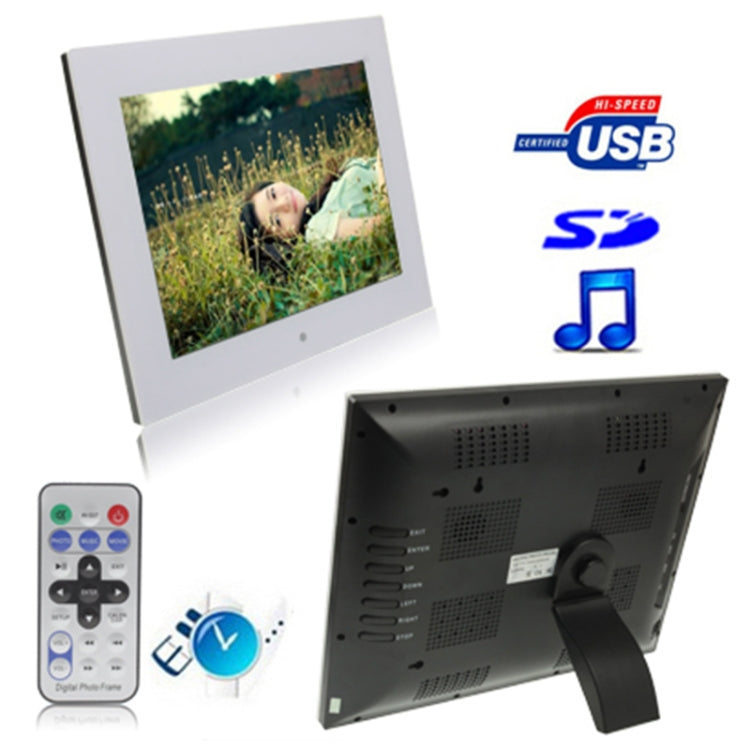 15.0 inch Digital Picture Frame with Remote Control Support SD / MMC / MS Card and USB , White (1502)(White) - Consumer Electronics by buy2fix | Online Shopping UK | buy2fix