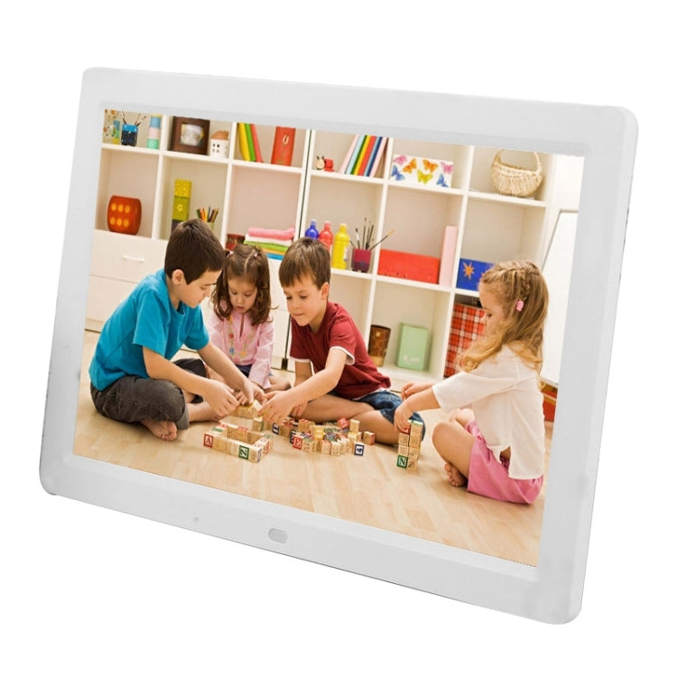 12 inch LED Display Multi-media Digital Photo Frame with Holder & Music & Movie Player, Support USB / SD / Micro SD / MMC / MS / XD Card Input(White) - Consumer Electronics by buy2fix | Online Shopping UK | buy2fix