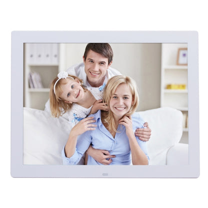 15 inch HD LED Screen Digital Photo Frame with Holder & Remote Control, Allwinner, Alarm Clock / MP3 / MP4 / Movie Player(White) - Consumer Electronics by buy2fix | Online Shopping UK | buy2fix
