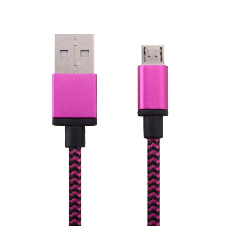 1m Woven Style Micro USB to USB 2.0 Data / Charger Cable, For Samsung, HTC, Sony, Lenovo, Huawei, and other Smartphones(Purple) - Micro USB Cable by buy2fix | Online Shopping UK | buy2fix