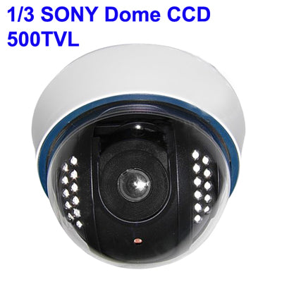 1/3 SONY Color 500TVL Dome CCD Camera, IR Distance: 15m - Security by buy2fix | Online Shopping UK | buy2fix