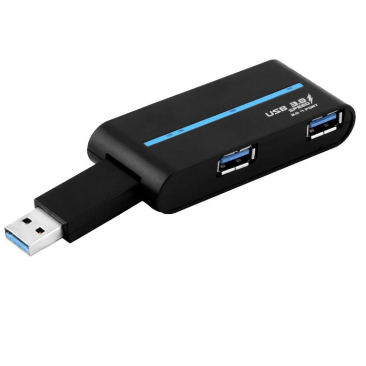 180 Degree Rotating USB 3.0 USB Hub Folding USB 4 Ports Splitter(Black) - USB 3.0 HUB by buy2fix | Online Shopping UK | buy2fix