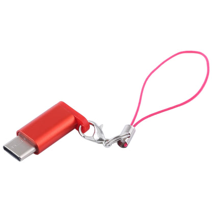 Mini Portable USB to Type-C & USB-C Converter Adapter with OTG(Red) - OTG Adapter by buy2fix | Online Shopping UK | buy2fix