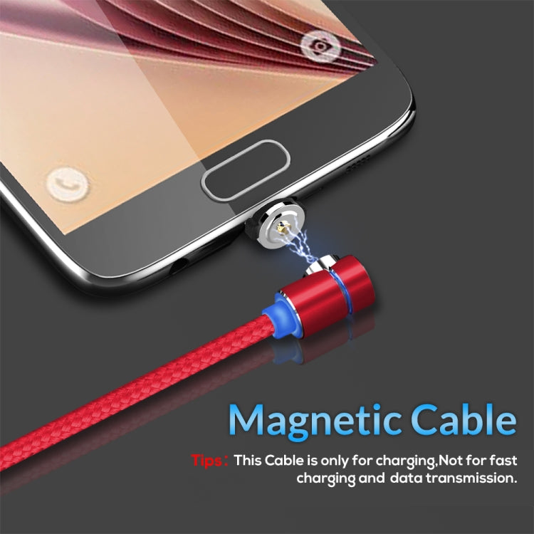 TOPK 2m 2.4A Max USB to Micro USB 90 Degree Elbow Magnetic Charging Cable with LED Indicator(Red) - Mobile Accessories by TOPK | Online Shopping UK | buy2fix