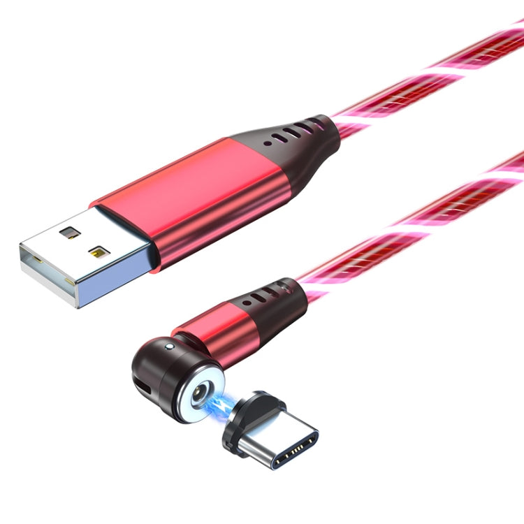 2.4A USB to USB-C / Type-C 540 Degree Bendable Streamer Magnetic Data Cable, Cable Length: 1m (Red) - Mobile Accessories by buy2fix | Online Shopping UK | buy2fix