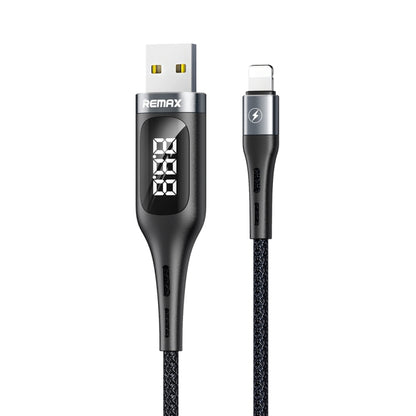 REMAX RC-096i Leader 1.2m 2.1 USB to 8 Pin Intelligent Digital Display Aluminum Alloy Braid Fast Charging Data Cable - Normal Style Cable by REMAX | Online Shopping UK | buy2fix