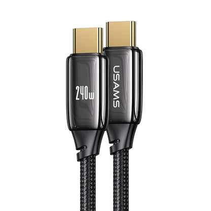 USAMS US-SJ580 U82 2m USB-C / Type-C to USB-C / Type-C 240W PD3.1 Charging Data Cable -  by USAMS | Online Shopping UK | buy2fix