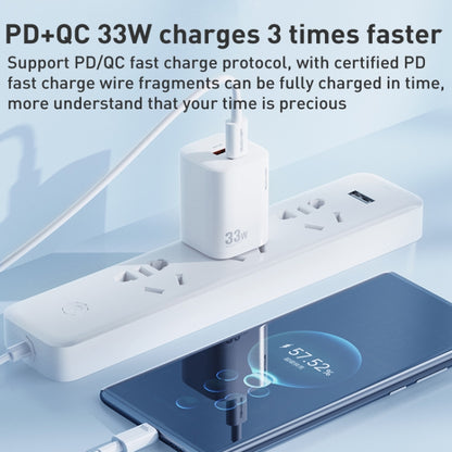 WK WP-U140 33W Power Series USB+USB-C/Type-C Fast Charger, Specifications: US Plug(White) - USB Charger by WK | Online Shopping UK | buy2fix