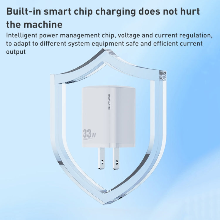 WK WP-U140 33W Power Series USB+USB-C/Type-C Fast Charger, Specifications: UK Plug(White) - USB Charger by WK | Online Shopping UK | buy2fix