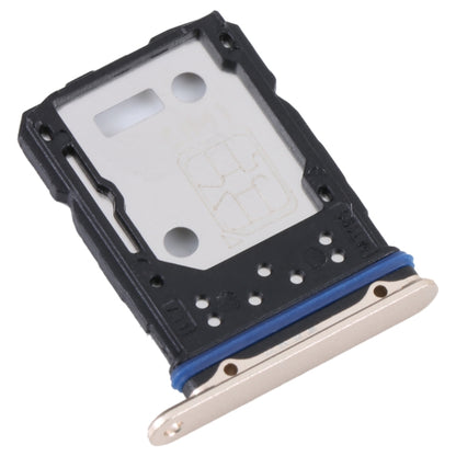 For vivo S15 SIM Card Tray + SIM Card Tray (Gold) - Card Socket by buy2fix | Online Shopping UK | buy2fix