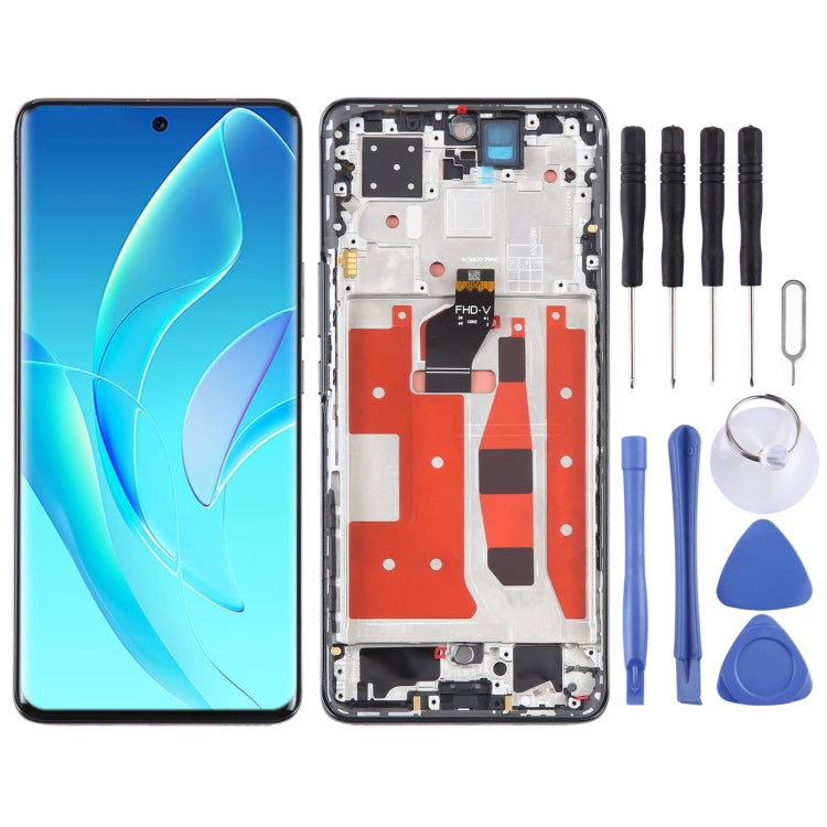 Original LCD Screen For Honor 60 Pro Digitizer Full Assembly with Frame(Black) -  by buy2fix | Online Shopping UK | buy2fix