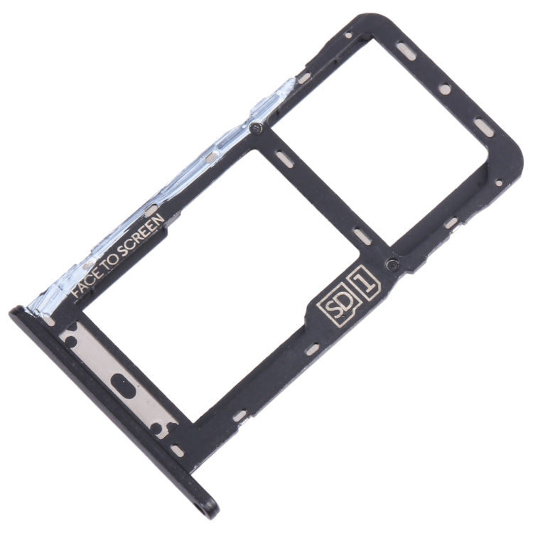 For Motorola Moto G7 Power SIM Card Tray + Micro SD Card Tray (Black) - Card Socket by buy2fix | Online Shopping UK | buy2fix