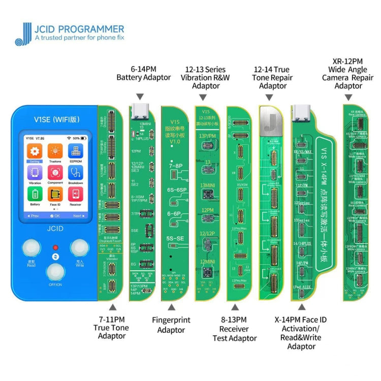 JC V1SE Testing Repair Battery Board For iPhone 6-14 Pro Max - Test Tools by JC | Online Shopping UK | buy2fix