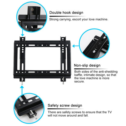 KT698 26-55 inch Universal Adjustable Vertical Angle LCD TV Wall Mount Bracket - Consumer Electronics by buy2fix | Online Shopping UK | buy2fix