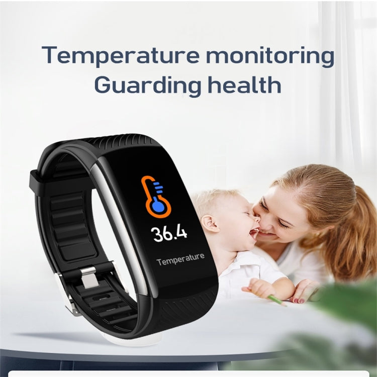 C6T 0.96inch Color Screen Smart Watch IP67 Waterproof,Support Temperature Monitoring/Heart Rate Monitoring/Blood Pressure Monitoring/Sleep Monitoring(Purple) - Smart Wear by buy2fix | Online Shopping UK | buy2fix