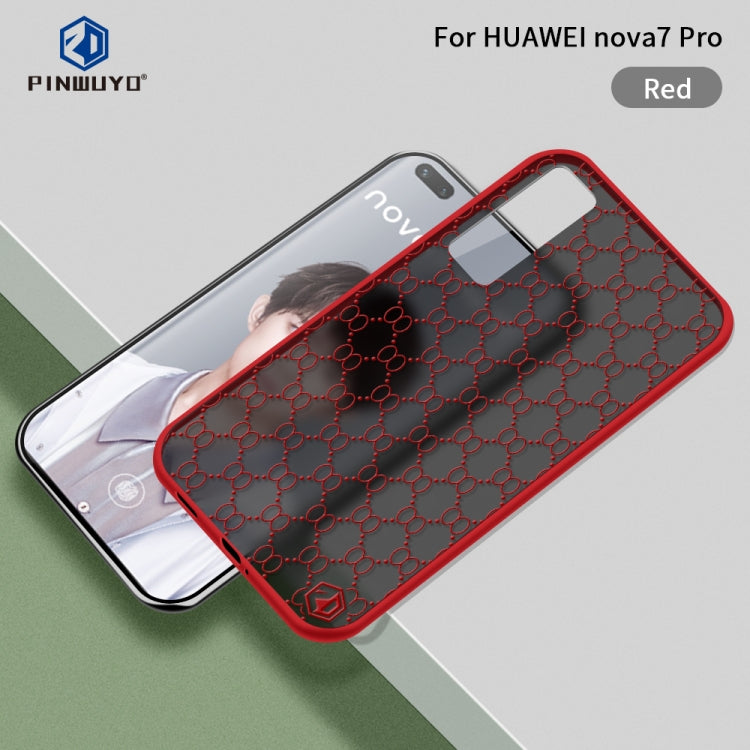 For Huawei nova7 Pro PINWUYO Series 2 Generation PC + TPU Waterproof and Anti-drop All-inclusive Protective Case(Red) - Huawei Cases by PINWUYO | Online Shopping UK | buy2fix