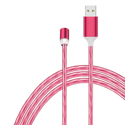 2 in 1 USB to Type-C / USB-C + Micro USB Magnetic Absorption Colorful Streamer Charging Cable, Length: 1m(Red Light) - Mobile Accessories by buy2fix | Online Shopping UK | buy2fix