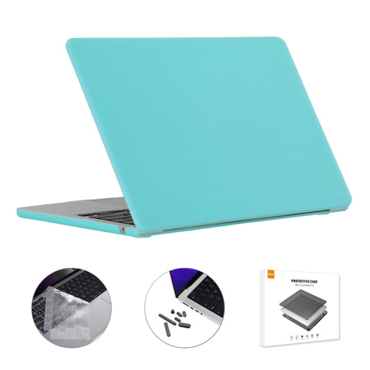 For MacBook Air 13.6 2022 A2681 EU Version ENKAY 3 in 1 Matte Laptop Case with TPU Keyboard Film / Anti-dust Plugs (Turquoise) - MacBook Air Cases by ENKAY | Online Shopping UK | buy2fix