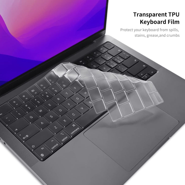 For MacBook Air 13.6 2022 A2681 EU Version ENKAY 3 in 1 Matte Laptop Case with TPU Keyboard Film / Anti-dust Plugs (Deep Purple) - MacBook Air Cases by ENKAY | Online Shopping UK | buy2fix