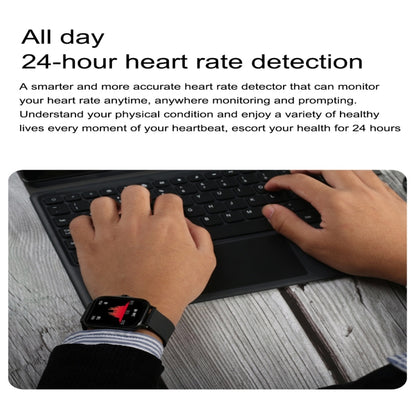 T42 1.7 inch Color Screen Smart Watch, IP67 Waterproof, Support Bluetooth Call/Heart Rate Monitoring/Blood Pressure Monitoring/Blood Oxygen Monitoring/Sleep Monitoring(Black) - Smart Wear by buy2fix | Online Shopping UK | buy2fix
