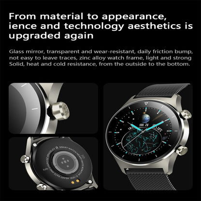 E13 1.28 inch IPS Color Screen Smart Watch, IP68 Waterproof, Silicone Watchband,Support Heart Rate Monitoring/Blood Pressure Monitoring/Blood Oxygen Monitoring/Sleep Monitoring(Silver) - Smart Wear by buy2fix | Online Shopping UK | buy2fix