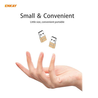 ENKAY ENK-AT105 USB Male to USB-C / Type-C Female Aluminium Alloy Adapter Converter, Support Quick Charging & Data Transmission(Black) - Mobile Accessories by ENKAY | Online Shopping UK | buy2fix