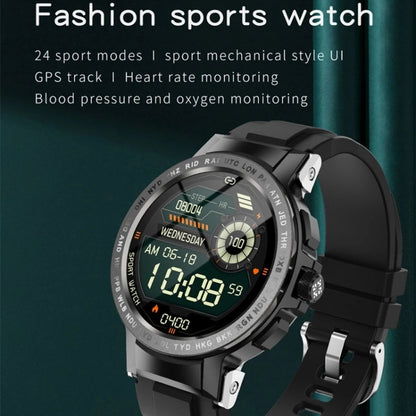 E19 1.28 inch Color Screen Smart Watch, IP68 Waterproof,Support Heart Rate Monitoring/Blood Pressure Monitoring/Blood Oxygen Monitoring/Sleep Monitoring(Silver) - Smart Wear by buy2fix | Online Shopping UK | buy2fix