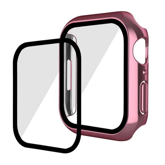 For Apple Watch Series 8 / 7 45mm ENKAY Hat-Prince 2 in 1 PC Frame + 9H Tempered Glass Case(Pink) - Watch Cases by ENKAY | Online Shopping UK | buy2fix