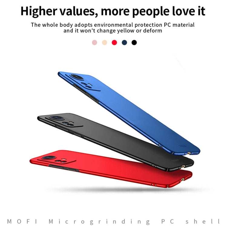 For Xiaomi 12 / 12X MOFI Frosted PC Ultra-thin Hard Phone Case(Red) - Xiaomi Cases by MOFI | Online Shopping UK | buy2fix