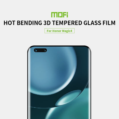 For Honor Magic4 MOFI 9H 3D Explosion-proof Hot Bending Tempered Glass Full Film(Black) - Honor Cases by MOFI | Online Shopping UK | buy2fix